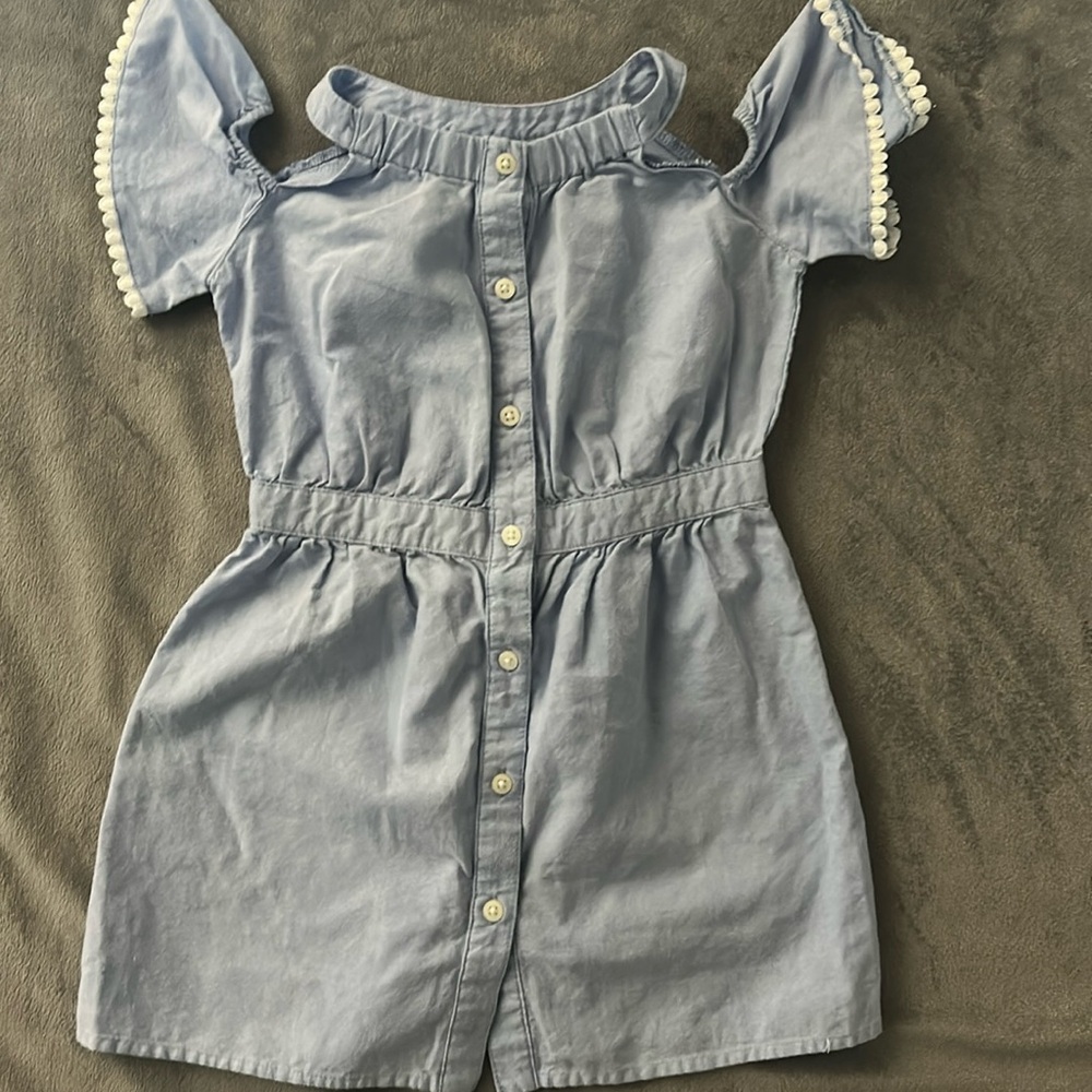 Janie & jack kid dress in blue button closure Sz 3